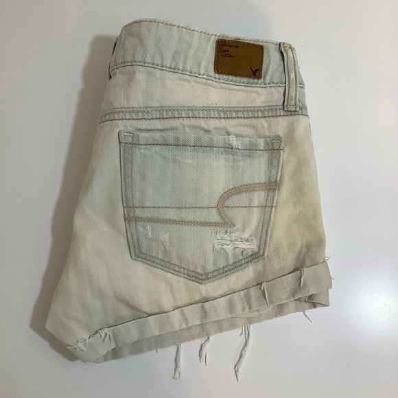 American eagle jean shorts distressed ripped SZ 2 - Picture 9 of 13